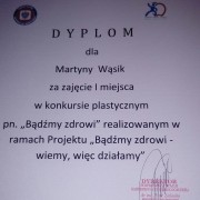 Konkurs plastyczny „Bądźmy zdrowi – wiemy, więc działamy'